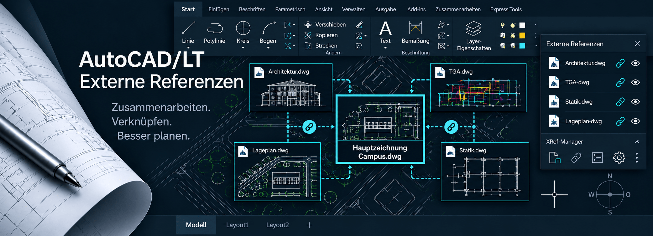 e-Learning | Autodesk AutoCAD/LT | Externe Referenzen | Jetzt in neuer Version