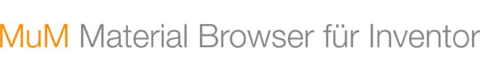 MuM Material Browser für Inventor