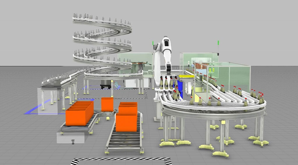 Bottle filling layout