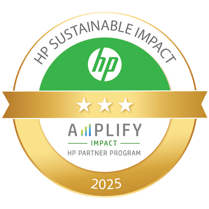 HP Sustainable Impact Amplify 2025 3-Sterne Badge