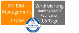 Grafik BIM Management Modul 1 und Zertifizierung buildingSMART Foundation