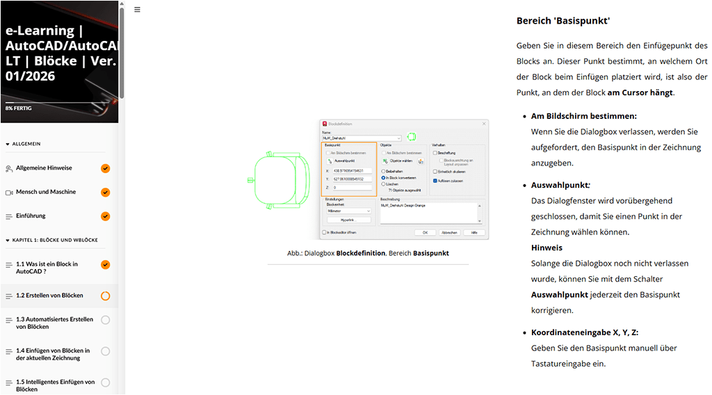 AutoCAD - Blick ins MuM e-Learning