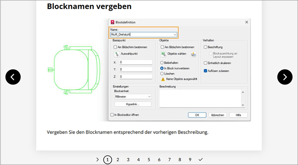 AutoCAD - Blick ins MuM e-Learning