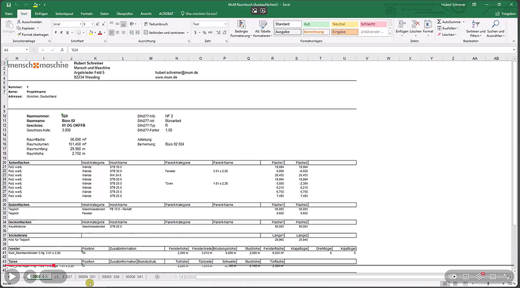 BIM Booster Raumbuch