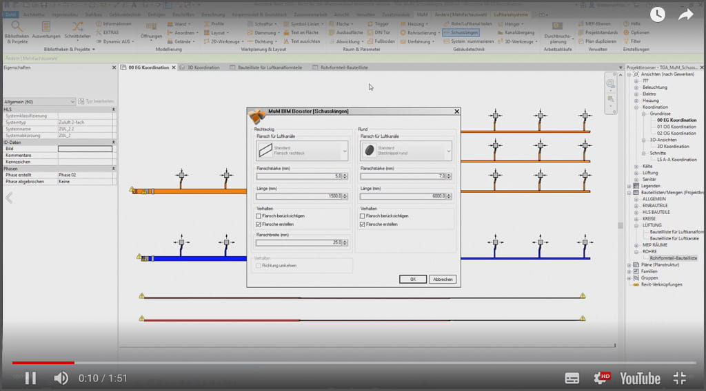 MuM BIM Booster - auf einen Blick: Schusslänge