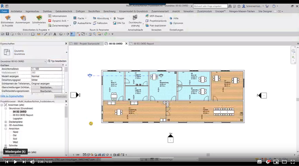 Fussböden modellieren mit Revit und BIM Booster