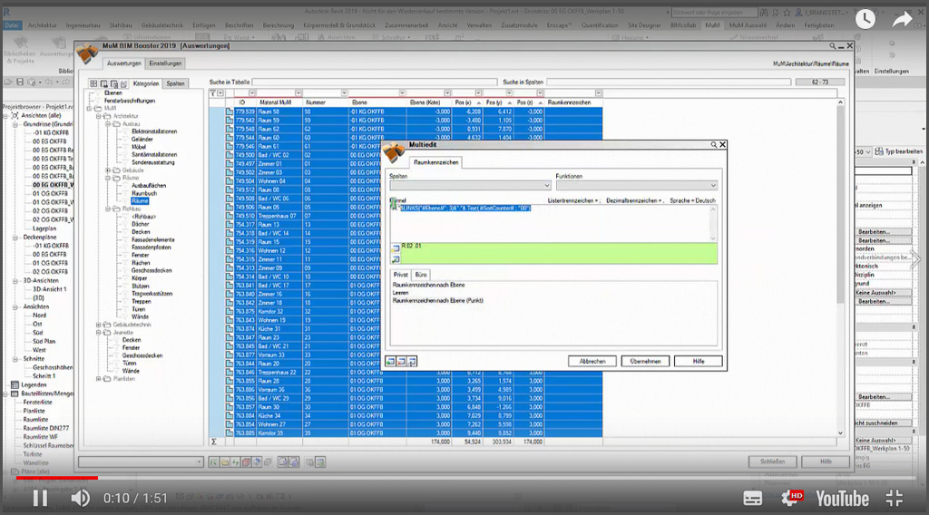 Automatisches Ausfüllen von Raumnummern (1-2)